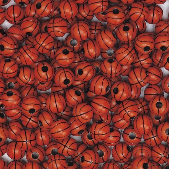 S&S Worldwide® 12mm Basketball Beads, 144ct.
